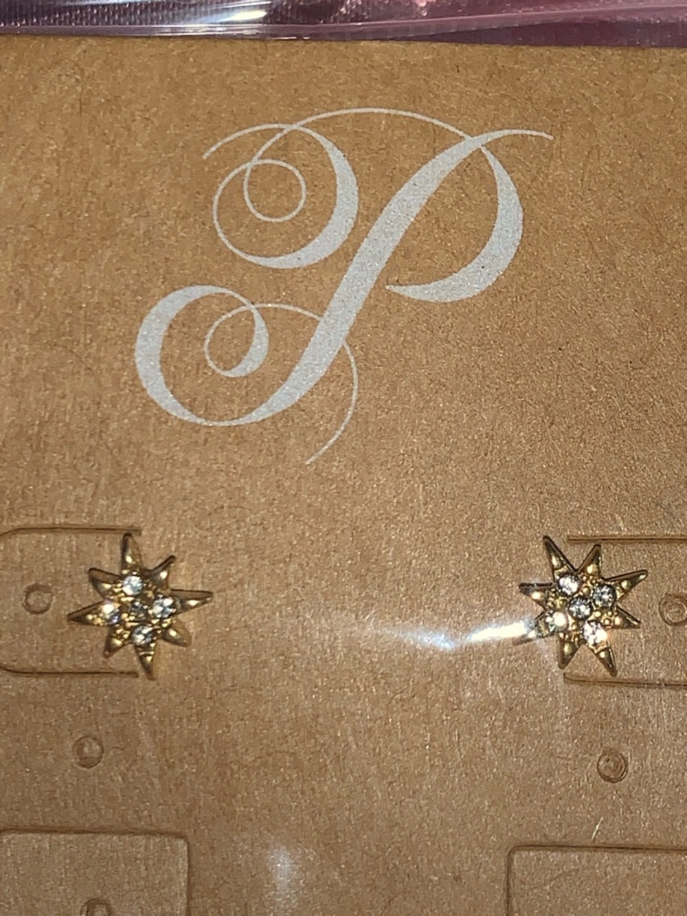 Plunder Gold Starburst Crystal Single Stud Earring - Picture 3 of 4
